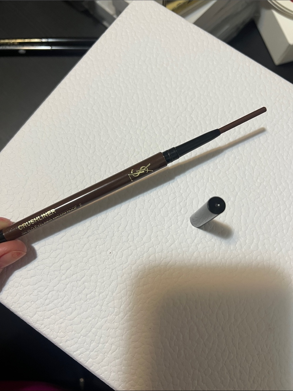 YSL Crushliner Stylo Waterproof eye liner pencil in shade 2 - dark brown